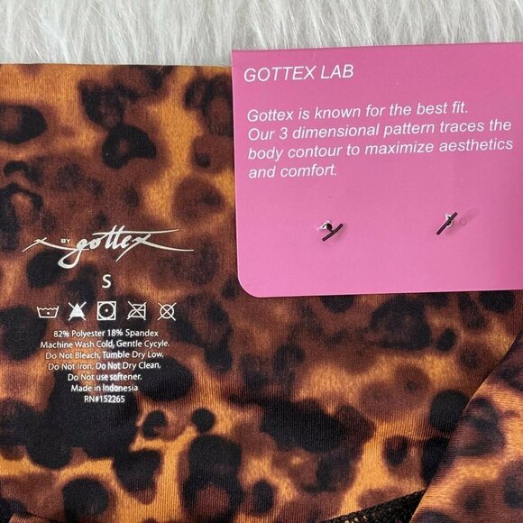 Gottex Women's Small Ankle Leggings Tummy Control Slimming Pockets Tortoise NEW - Picture 9 of 9